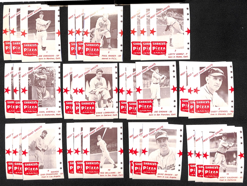 1969 Fud's Photography Montreal Expos Set of 14 Cards & 1975 Shakey's Pizza HOF Partial Set of 11 Cards (w. 22 Extra Cards)